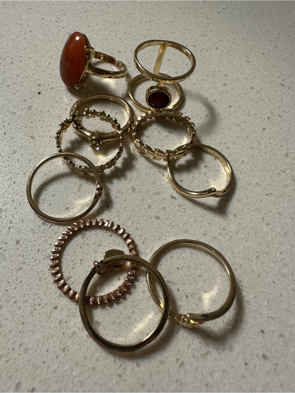 Gold Tone Women's Ring Set TORRID size 10 ten rings